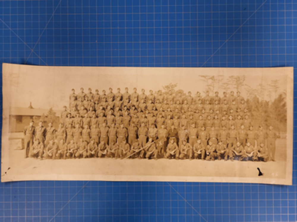Antique Military Photo Large Group Soldiers Army Portrait Photograph Vintage